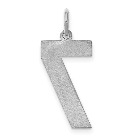 Sterling Silver, Jersey Collection, Large Number 7 Pendant - Picture 3 of 5
